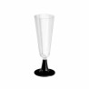 Verres à champagne réutilisables Algon Noir 24 Unités 150 ml (4 Pièces)