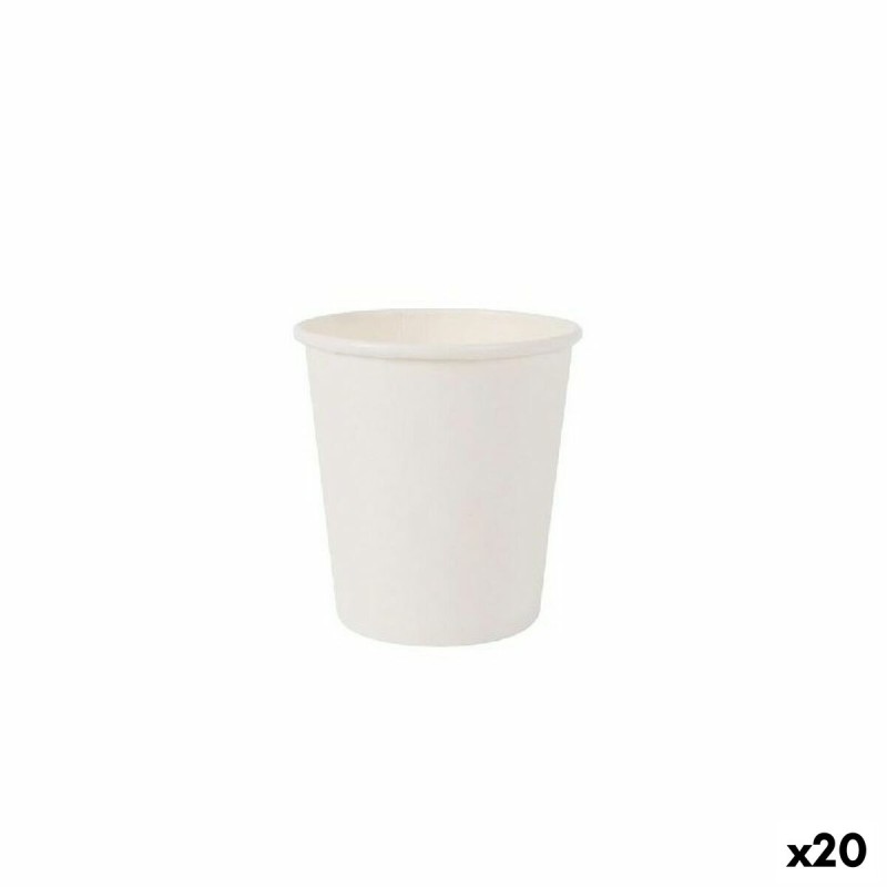 Set de Vasos Algon Cartón Blanco 50 Piezas 120 ml (20 Unidades)