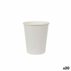 Set de Vasos Algon Cartón Blanco 12 Piezas 250 ml (20 Unidades)