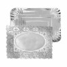 Plateau apéritif Algon Argenté Rectangulaire 25,5 x 35 x 2 cm Jetable (48 Unités)