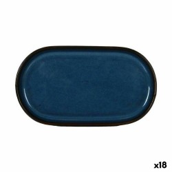 Bandeja de Aperitivos La Mediterránea Chester Azul Ovalado 20 x 11 x 1,5 cm (18 Unidades)