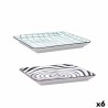 Plateau apéritif Bidasoa Zigzag Multicouleur Céramique 21 x 21 cm (6 Unités)