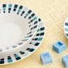 Assiette creuse Quid Simetric Bleu Céramique 20 cm (12 Unités)