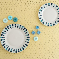 Assiette creuse Quid Simetric Bleu Céramique 20 cm (12 Unités)