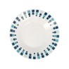 Deep Plate Quid Simetric Blue Ceramic 20 cm (12 Units)