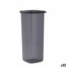 Boîte Quid City Avec couvercle 1,75 L Gris Plastique (12 Unités)