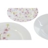 Dinnerware Set Home ESPRIT White Green Pink Porcelain 18 Pieces 27 x 27 x 2 cm