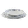 Service de Vaisselle Home ESPRIT Bleu Porcelaine Floral 18 Pièces 27 x 27 x 2 cm