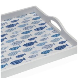 Plateau Versa Poissons Bois MDF 30 x 5 x 45 cm