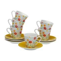 Juego de Tazas de Café Versa Flandes 6 Unidades Porcelana