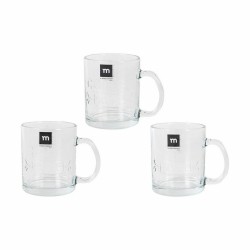 Set of Mugs Romimex White Ceramic 300 ml 2 Units