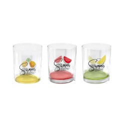 Set de Verres Home Style Summer Fruits 280 ml 3 Pièces (6 Unités)