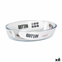 Serving Platter Quttin 700 ml Glass Oval (6 Units)