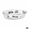 Serving Platter Quttin 700 ml Glass Oval (6 Units)