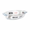 Serving Platter Quttin 725 ml Glass Oval (6 Units)