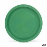 Set de Platos Algon Desechables Cartón Verde 10 Piezas 20 x 20 x 1,5 cm (36 Unidades)