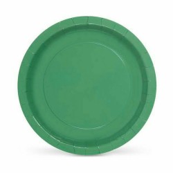 Set de Platos Algon Desechables Cartón Verde 10 Piezas 20 x 20 x 1,5 cm (36 Unidades)