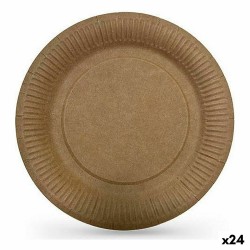 Service de vaisselle Algon Produits à usage unique papier kraft 12 Pièces 18 cm (24 Unités)