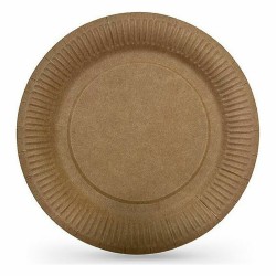 Plate set Algon Disposable kraft paper 10 Pieces 20 cm (24 Units)