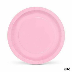 Service de vaisselle Algon Produits à usage unique Carton 20 cm Rose 10 Pièces (36 Unités)