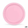 Plate set Algon Disposable Cardboard 20 cm Pink 10 Pieces (36 Units)