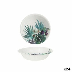 Set de Platos Algon Desechables Cartón Tropical 6 Piezas 450 ml (24 Unidades)