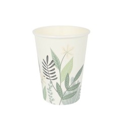 Set de Verres Algon Produits à usage unique Carton Floral 8 Pièces 330 ml (18 Unités)