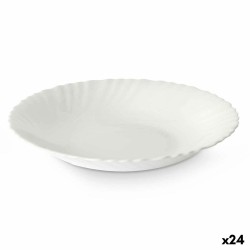 Plato Hondo Blanco Vidrio 21,5 x 3 x 21,5 cm (24 Unidades)