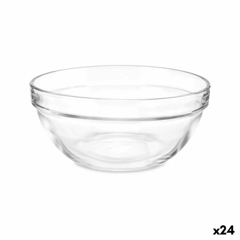 Bol Transparent verre 650 ml Empilable (24 Unités)