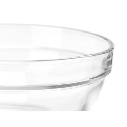 Bol Transparent verre 650 ml Empilable (24 Unités)