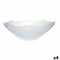 Bowl Infinity Transparent Crystal 31 x 8,3 x 31 cm (4 Units)