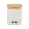 Recipiente Conservador de Alimentos Quttin Bambú Vidrio de Borosilicato 480 ml (12 Unidades)