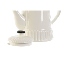 Teapot Home ESPRIT White Black Porcelain 1 L