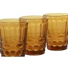 Set de Vasos Home ESPRIT Ambar Cristal Con relieve 240 ml (6 Unidades)