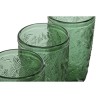 Set de Vasos Home ESPRIT Verde Cristal Con relieve 370 ml (6 Unidades)