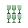 Set de Copas Home ESPRIT Verde Cristal 285 ml (6 Unidades)