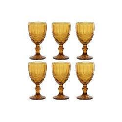 Set of cups Home ESPRIT Amber Crystal 325 ml (6 Units)