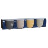 Juego de 4 Tazas Mug Home ESPRIT Amarillo Beige Gris Rosa Porcelana 410 ml 13 x 9 x 9,4 cm