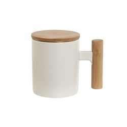 Taza con Filtro para Infusiones Home ESPRIT Blanco Acero Inoxidable Porcelana 360 ml