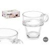 Cup Transparent Glass 90 ml (6 Units)