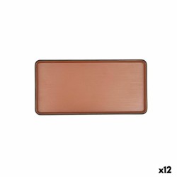 Bandeja de Aperitivos Bidasoa Gio Marrón Plástico 24 x 11,5 cm (12 Unidades)