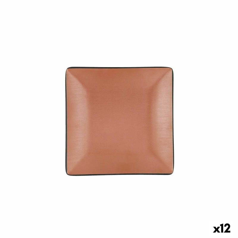 Assiette plate Bidasoa Gio Marron Plastique 18 x 18 cm (12 Unités)