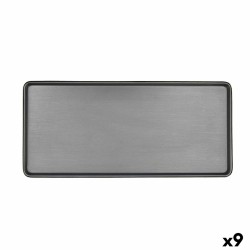 Plat à Gratin Bidasoa Gio Gris Plastique 31,5 x 14,5 cm (9 Unités)