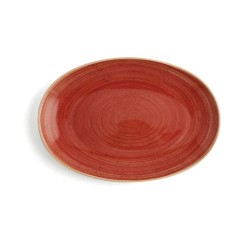 Bandeja de Aperitivos Ariane Terra Rojo Cerámica Ø 26 cm (12 Unidades)