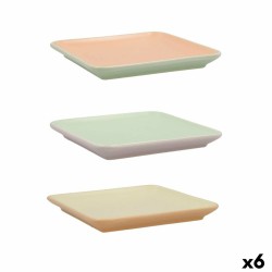 Plateau apéritif Quid Vitamina Bicolore Céramique 15 x 15 cm (6 Unités)