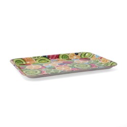 Bandeja de desayuno Quid Habitat Multicolor Plástico 32 x 23 x 1,7 cm Con asas Frutas (12 Unidades)