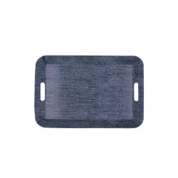 Breakfast tray Quid Habitat Blue Plastic 33 x 23 x 4 cm With handles Denim (12 Units)