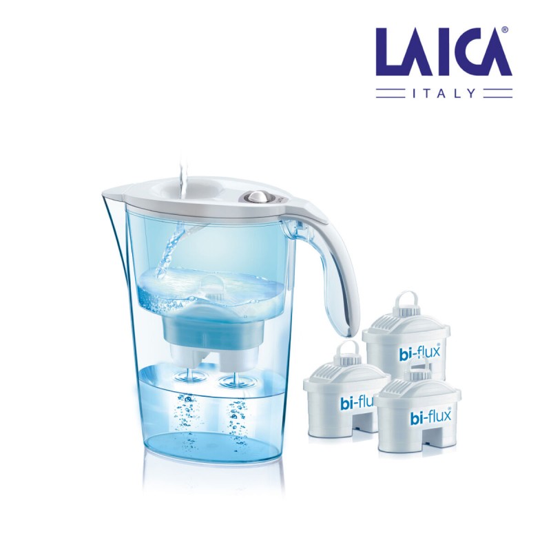 Carafe Filtrante LAICA J9047W2 Blanc Pack Filtres x 3