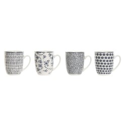 Juego de 4 Tazas Mug Home ESPRIT Azul Blanco Porcelana 340 ml