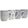 Juego de 4 Tazas Mug Home ESPRIT Azul Blanco Porcelana 340 ml